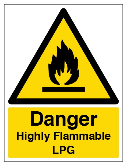 Danger Highly Flammable Lpg Portrait