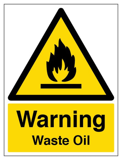 Warning Waste Oil Portrait