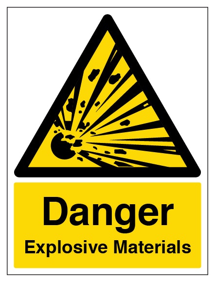 Danger Explosive Materials Portrait