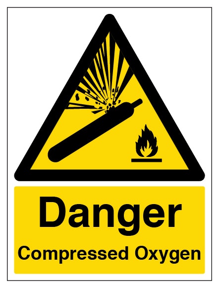 Danger Compressed Oxygen Portrait