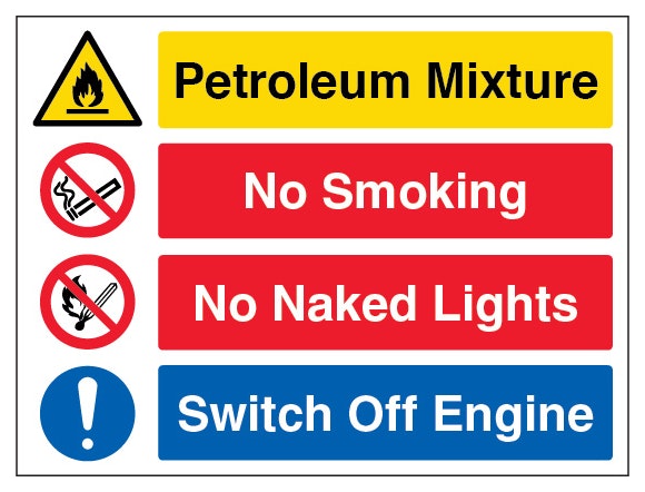 Petroleum Mixture No Smoking No Naked Lights Landscape