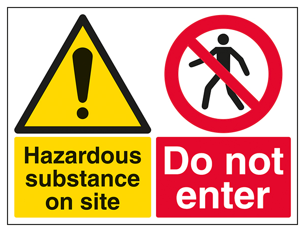 Hazardous Substance On Site Do Not Enter Large Landscape