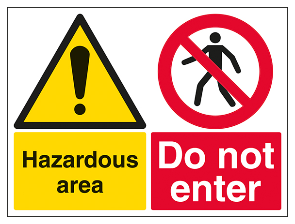 Hazardous Area Do Not Enter Large Landscape