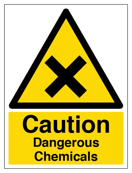 Caution Dangerous Chemicals Portrait