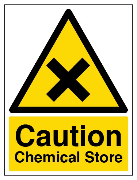Caution Chemical Store Portrait