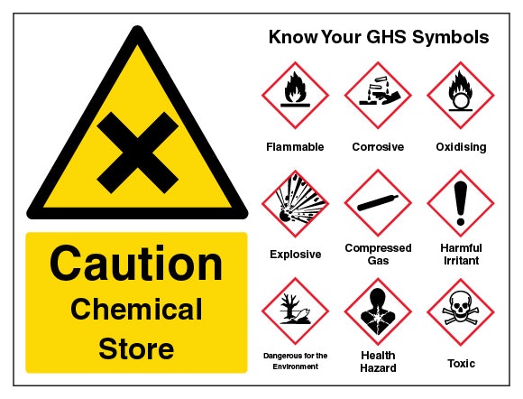 Caution Chemical Store Guidance Large Landscape