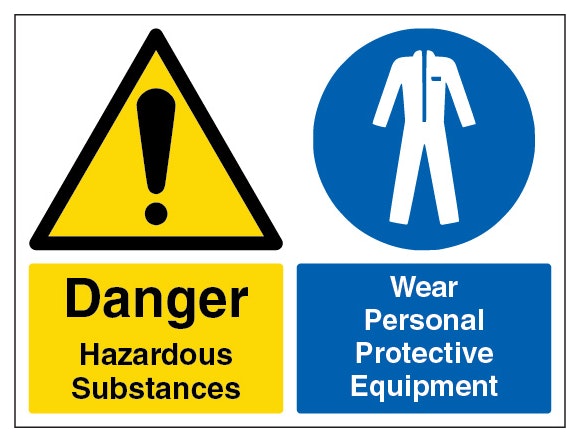 Danger Hazardous Substances Wear Ppe Landscape