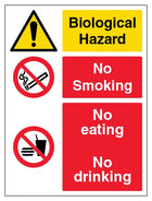 Biological Hazard / No Smoking - Portrait