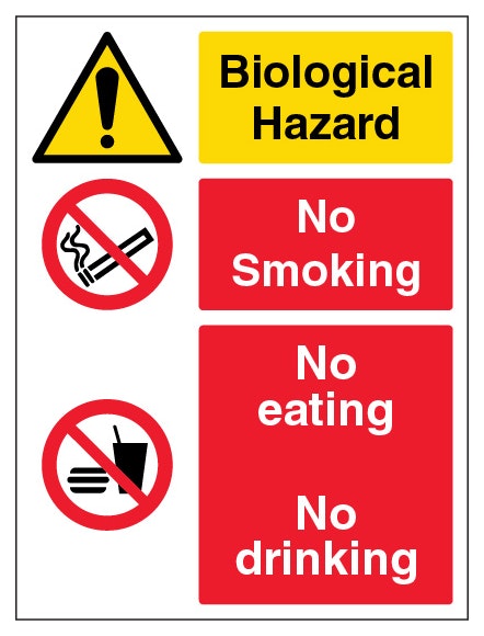 Biological Hazard No Smoking Portrait