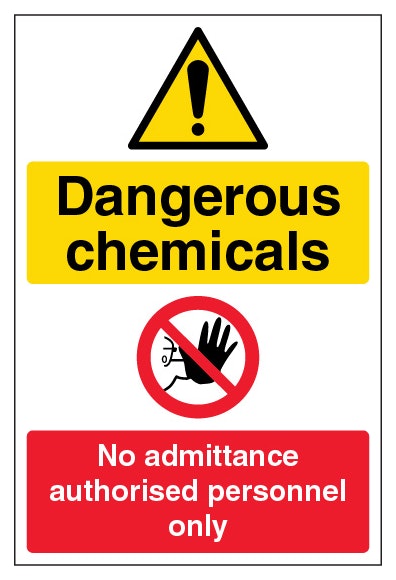 Dangerous Chemicals No Admittance Portrait