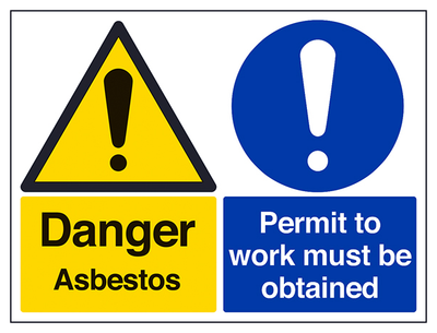 Danger Asbestos Permit To Work Large Landscape