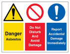 Asbestos / Do Not Disturb / Avoid Damage - Landscape