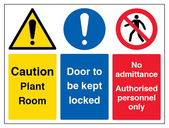 Caution Plant Room Door Kept Locked Landscape