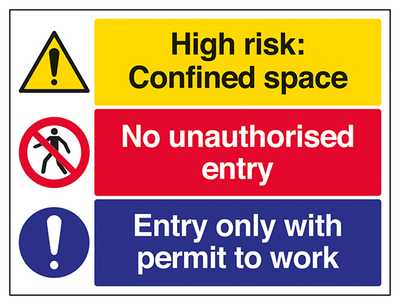 Confined Space No Unauthorised Entry Permit To Work Large