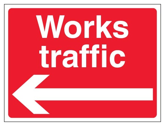 Works Traffic Landscape Red Arrow Left