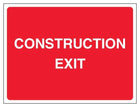 Construction Exit - Landscape -Red