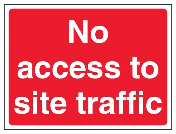 No Access To Site Traffic Landscape Red