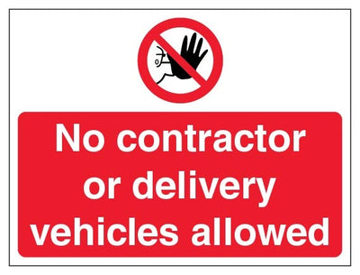 No Contractor Or Delivery Vehicles Allowed Landscape