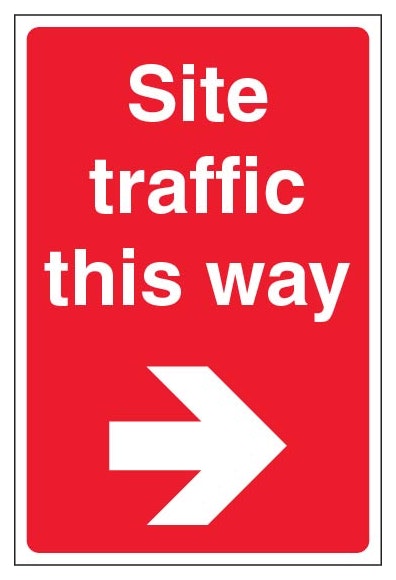 Site Traffic This Way Portrait Arrow Right