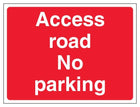 Access Road No Parking - Landscape - Red