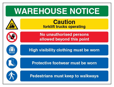 Warehouse Notice Forklift Trucks Landscape