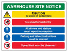 Warehouse Site Notice 10 mph - Landscape