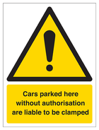 Cars Will Be Clamped