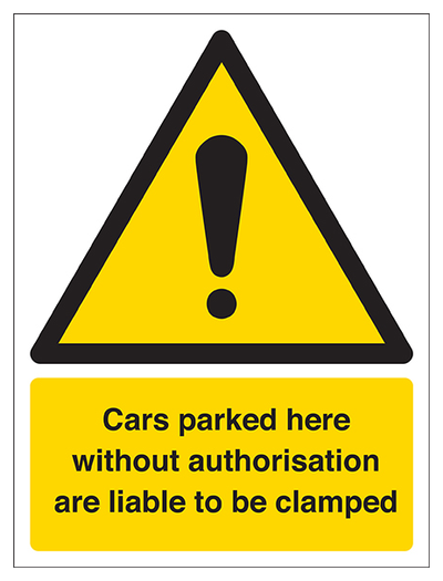 Cars Will Be Clamped