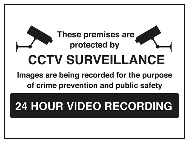 Warning Closed Circuit Television 24 Hour Video Recording
