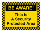 Be Aware This Is A Security Protected Area - Landscape
