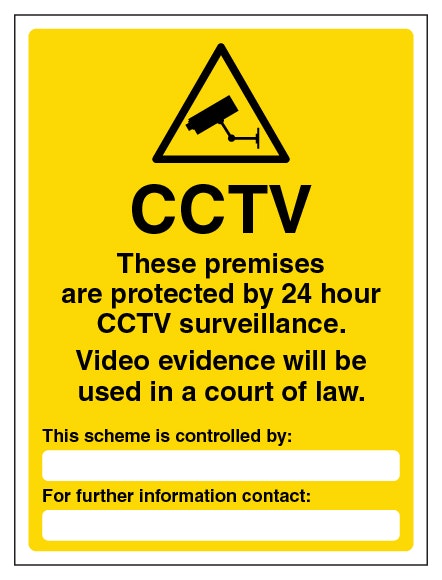 Cctv These Premises Are Protected By 24 Hour Surveillance Portrait