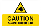 Caution Guard Dog On Site - Large Landscape