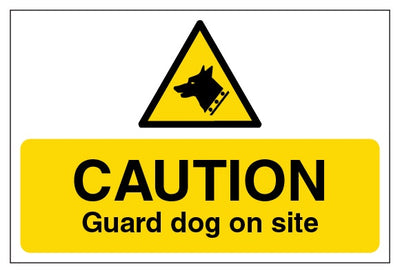 Caution Guard Dog On Site Large Landscape