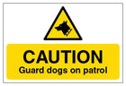 Caution Guard Dogs On Patrol - Large Landscape
