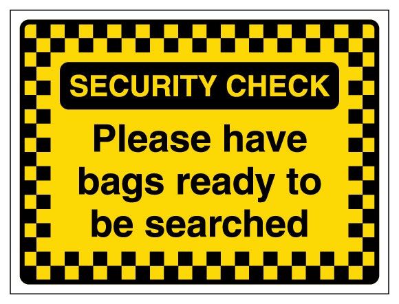 Security Check Have Bags Ready To Be Searched Pattern Border