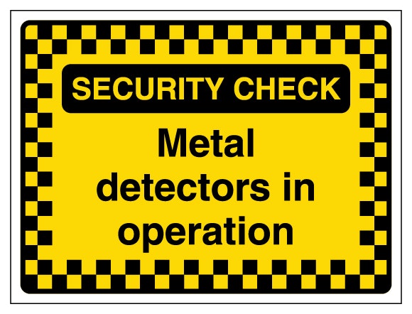 Security Check Metal Detectors In Operation Pattern Border
