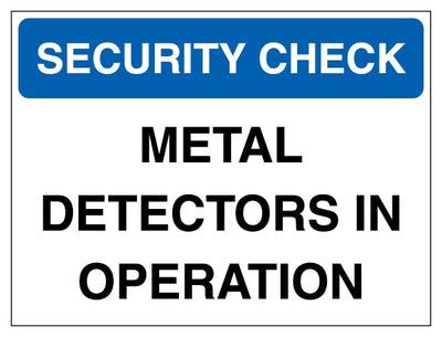 Security Check Metal Detectors In Operation Blue