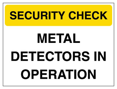 Security Check Metal Detectors In Operation Yellow