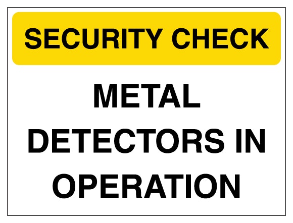 Security Check Metal Detectors In Operation Yellow