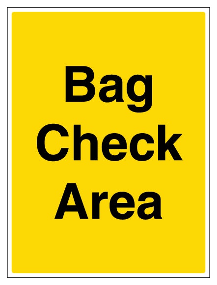 Bag Check Area Portrait