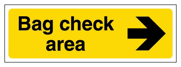 Bag Check Area Arrow Right