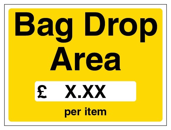 Custom Bag Drop Area Cost Per Item Landscape