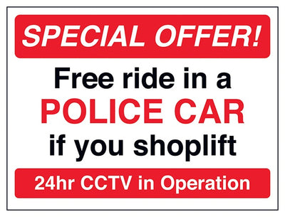 Free Ride In A Police Car If You Shoplift Red