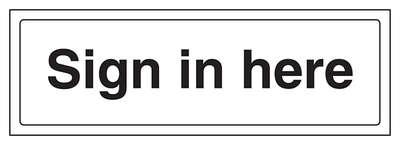 Sign In Here Landscape