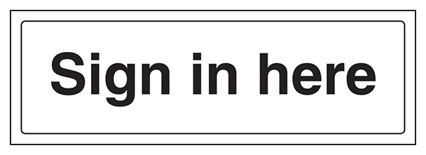 Sign In Here Landscape