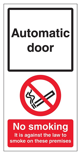 Automatic Door No Smoking On Premises