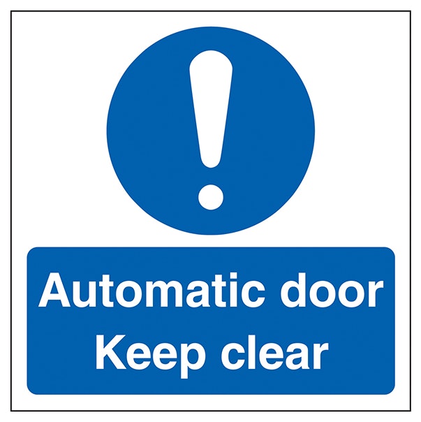 Automatic Door Keep Clear Square