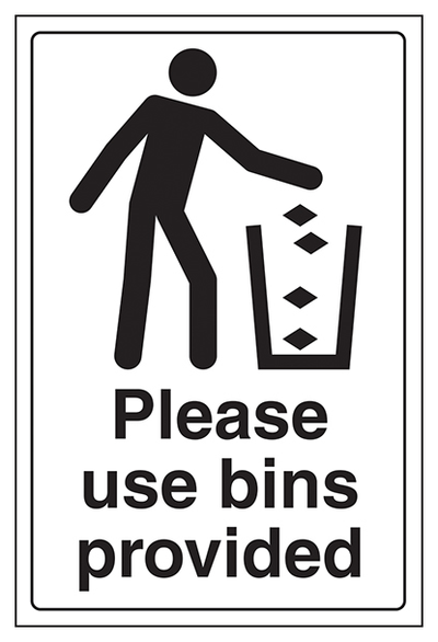 Please Use Bins Provided Portrait