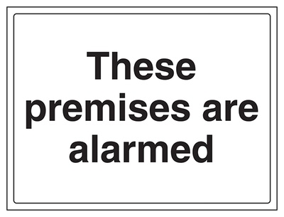 These Premises Are Alarmed Large Landscape