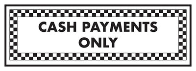 Cash Payments Only Landscape